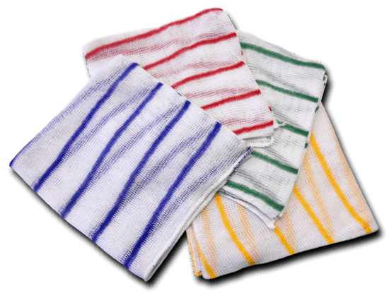 Stockinette striped Dishcloth Blue (10) - Andway Healthcare - Care Home ...