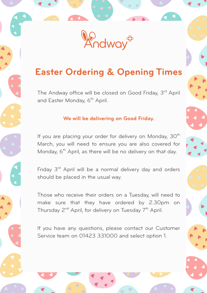 Easter Ordering & Opening Times 2026